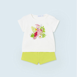 MAYORAL BABY GIRL WHITE & LIME SET