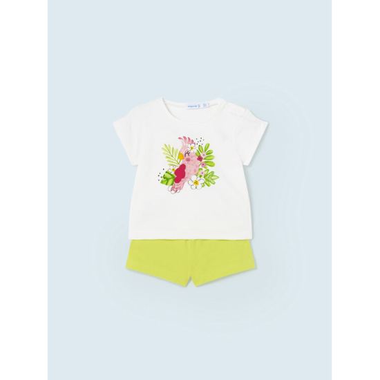 MAYORAL BABY GIRL WHITE & LIME SET