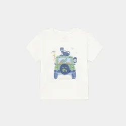 MAYORAL BABY BOY WHITE T-SHIRT WITH PRINT