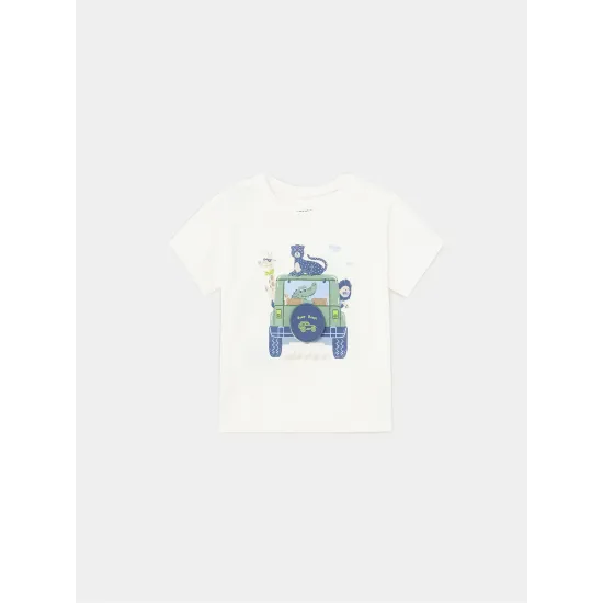 MAYORAL BABY BOY WHITE T-SHIRT WITH PRINT