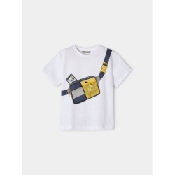 MAYORAL WHITE T-SHIRT WITH YELLOW POCKET