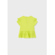 MAYORAL LIME T-SHIRT WITH RUFFLES