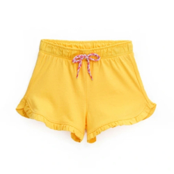 COTTON YELLOW SHORTS 