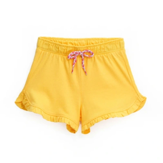 COTTON YELLOW SHORTS 