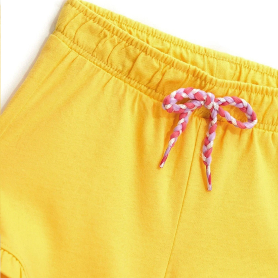 COTTON YELLOW SHORTS 