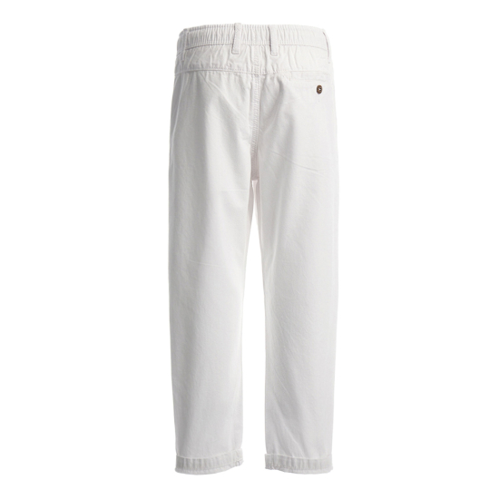 BOY GABARDINE TROUSERES WHITE