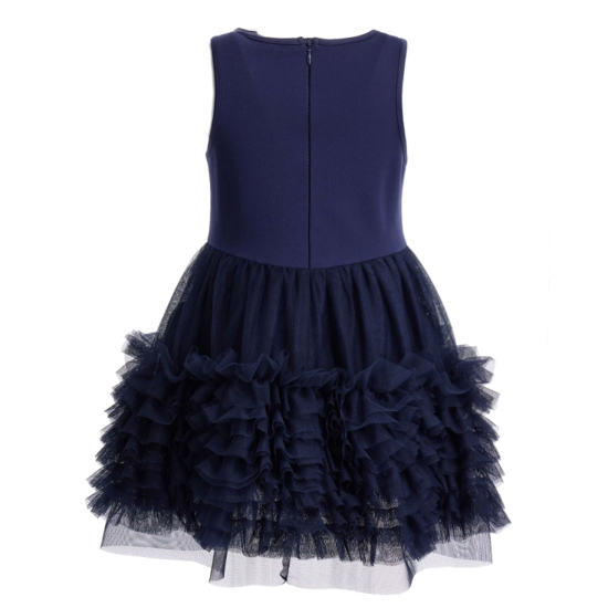 GIRLS NAVY BLUE TULLY DRESS