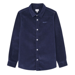 PEPE JEANS DARK BLUE VELVET BOY SHIRT