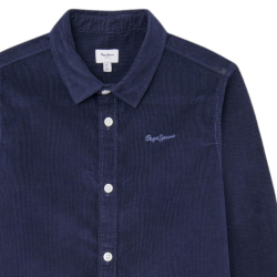 PEPE JEANS DARK BLUE VELVET BOY SHIRT