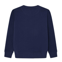 PEPE JEANS NAVY  BLUE SWEATSHIRT WITH RED LOGO