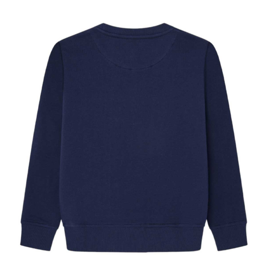 PEPE JEANS NAVY  BLUE SWEATSHIRT WITH RED LOGO