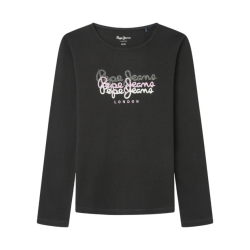 PEPE JEANS BLACK LOGO BLOUSE