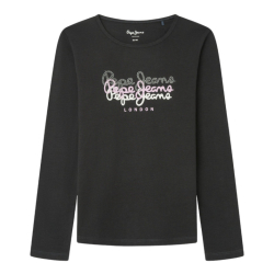 PEPE JEANS BLACK LOGO BLOUSE