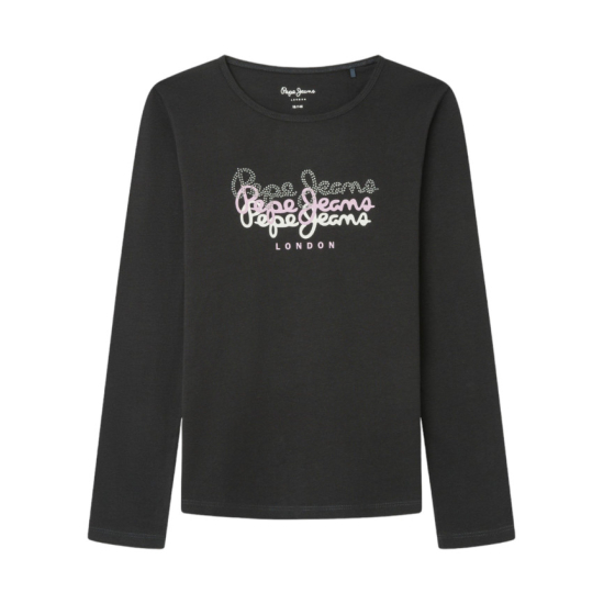 PEPE JEANS BLACK LOGO BLOUSE