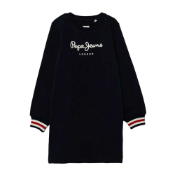 PEPE JEANS BLUE SWEATSHIRT WITH WHITE LOGO 