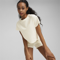 BEIGE PUMA CROPPED T-SHIRT 