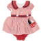 BABY GIRL RED STRIPPED DRESS