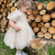 BEIGE DRESS WITH TULLE