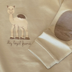 SOPHIE LA GIRAFE BEIGE SWEATSHIRT WITH LOGO