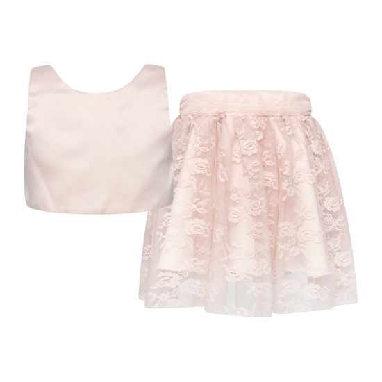 SET MAGNOLIA PINK LACE & SATIN