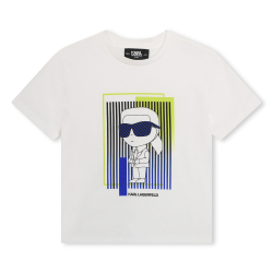 T-SHIRT WHITE WITH LOGO KARL LAGERFELD